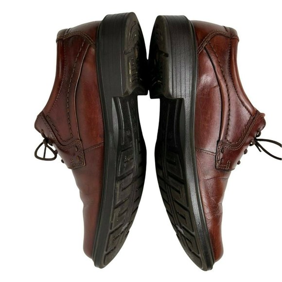 ECCO Berlin Brown Leather Lace Up Plain Toe Oxford Shock Point Dress Shoes 41 main image 5